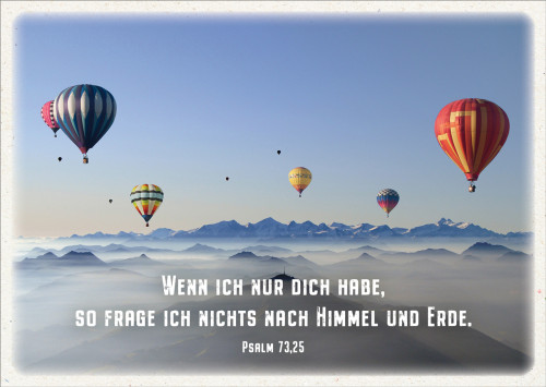 Postkarten Wenn ich nur dich habe - Heissluftballons