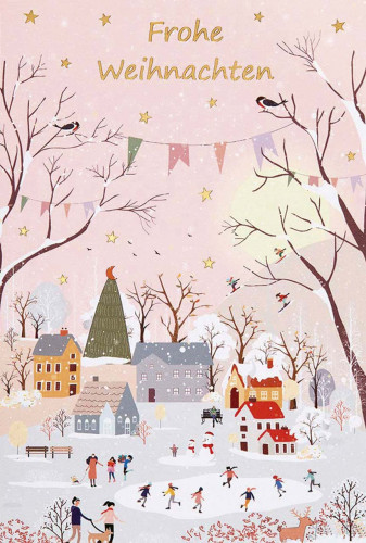 Faltkarte Weihnachten Weihnachtsstadt NC