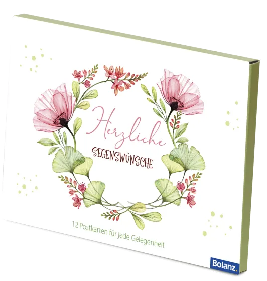 Postkartenbox „Lovely“ - 12 verschiedene Postkarten in einer Box mit Magnetverschluss