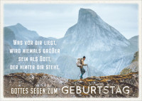 Postkarte Was vor dir liegt - Gottes Segen zum Geburstag