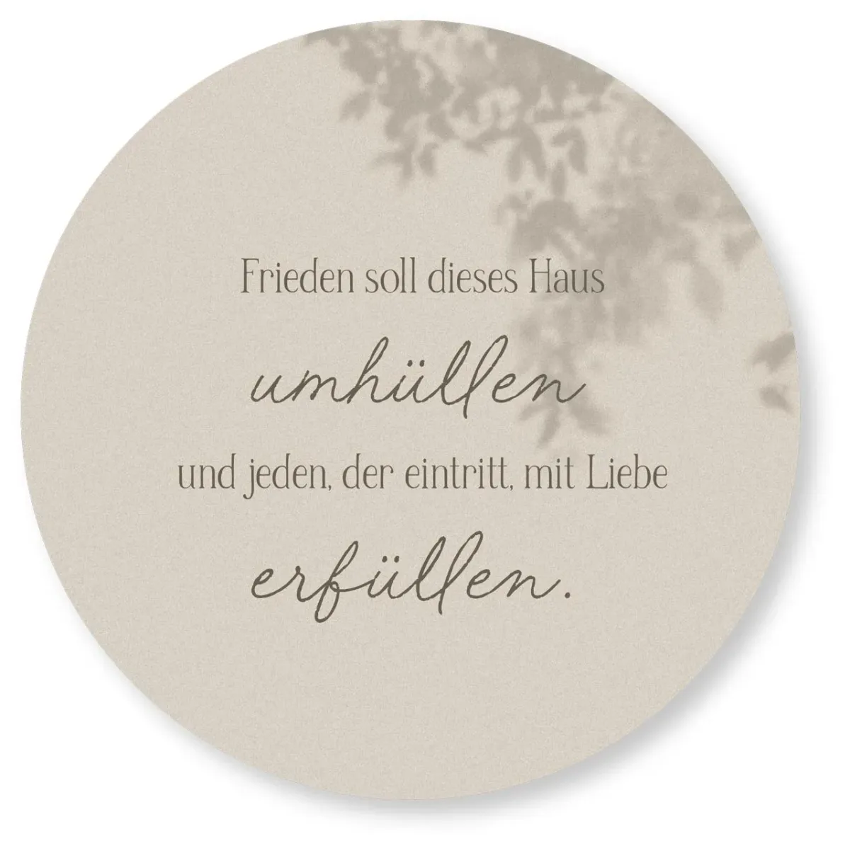 Wandschmuckbild Frieden - Ø 25 cm