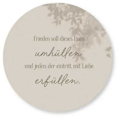 Wandschmuckbild Frieden - Ø 25 cm