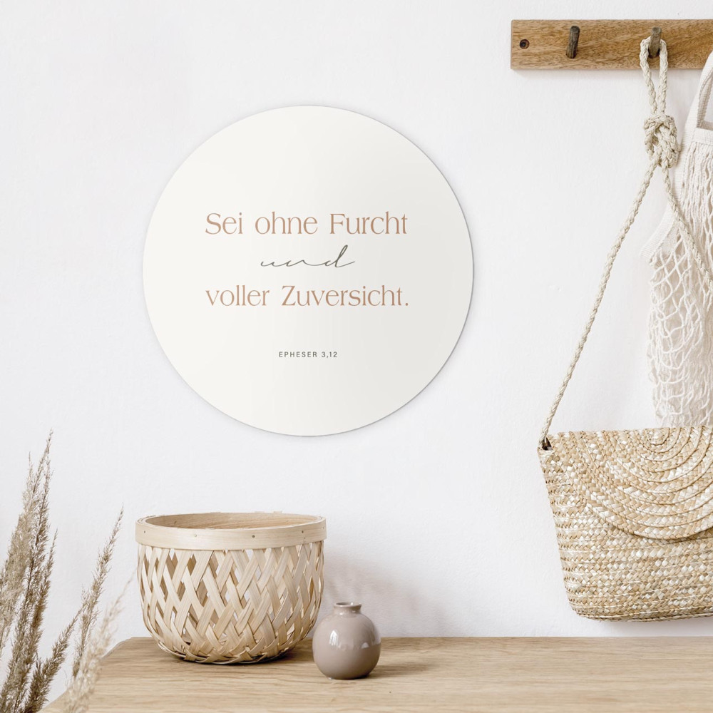 Wandschmuckbild Zuversicht - Ø 25 cm