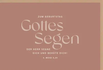 Faltkarte alive Zum Geburtstag Gottes Segen