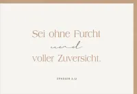 Faltkarte alive Sei ohne Furcht und voller Zuversicht