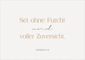 Postkarten alive Sei ohne Furcht