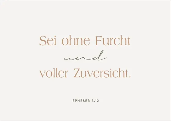 Postkarten alive Sei ohne Furcht