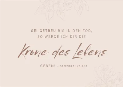Postkarten alive Krone des Lebens