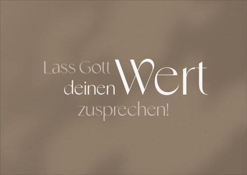 Postkarten alive Lass Gott deinen Wert zusprechen