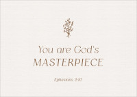 Postkarten alive You are God`s Masterpiece
