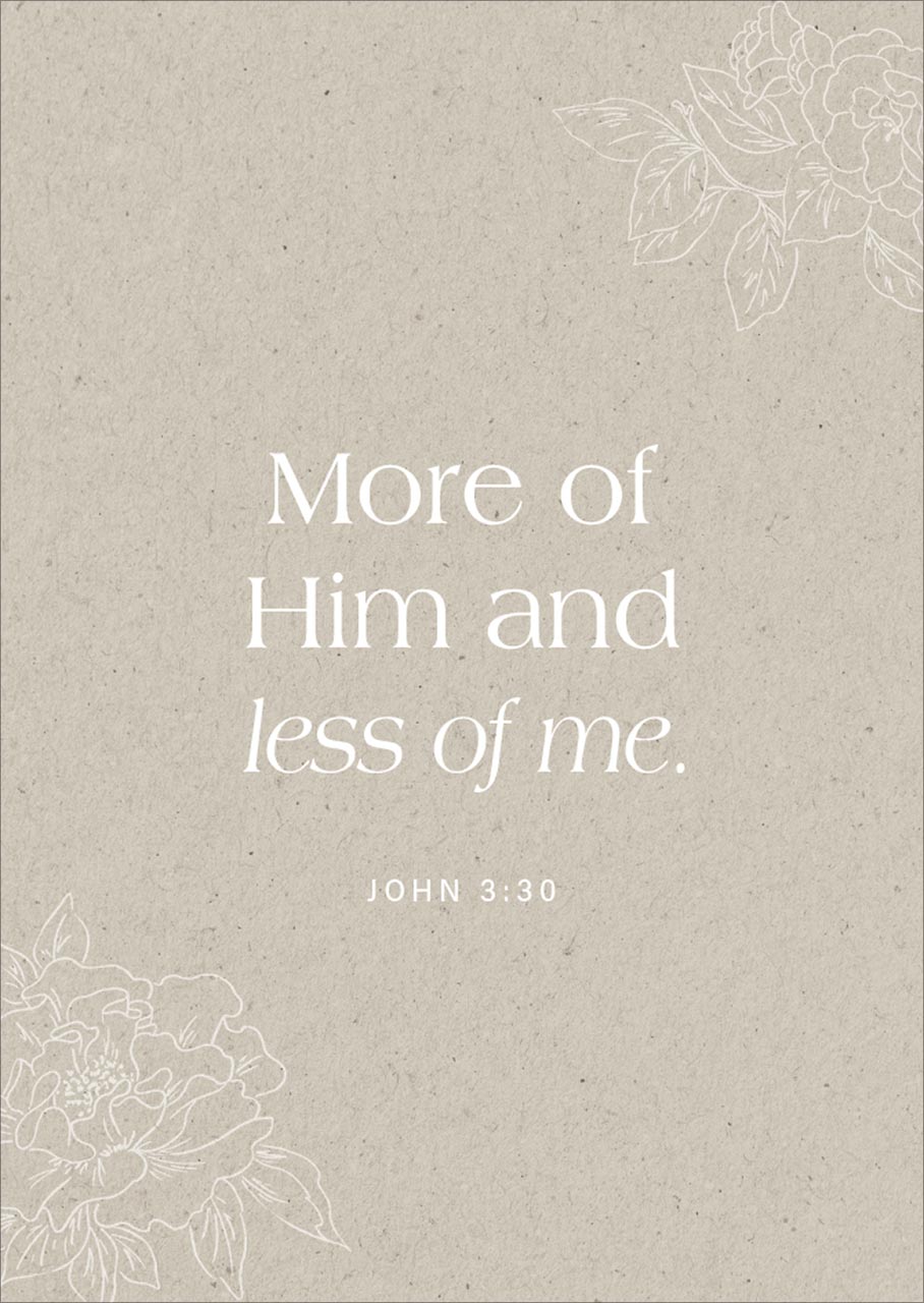 Postkarten alive More of him less of me - 12 Stück pro Päckchen.