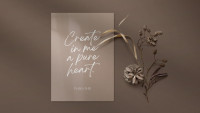 Postkarte alive Create in me a pure heart