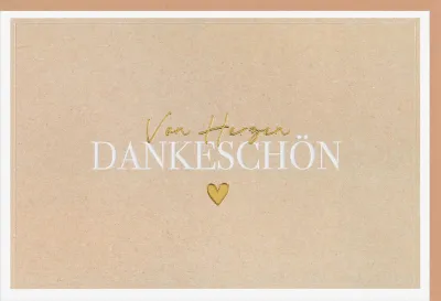 Faltkarte Von Herzen Dankeschön