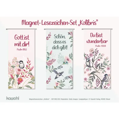 Kolibris - Magnet-Lesezeichen-Set (3 Lesezeichen)