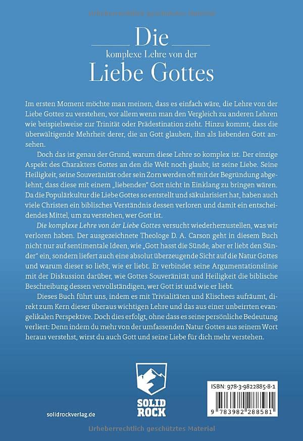 Die komplexe Lehre von der Liebe Gottes