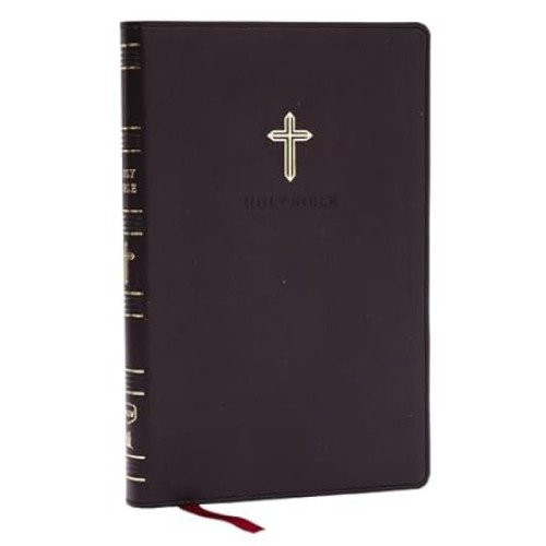 Anglais, Bible, similicuir noir, paroles de Jésus en rouge - NKJV Holy Bible, Ultra Thinline,...