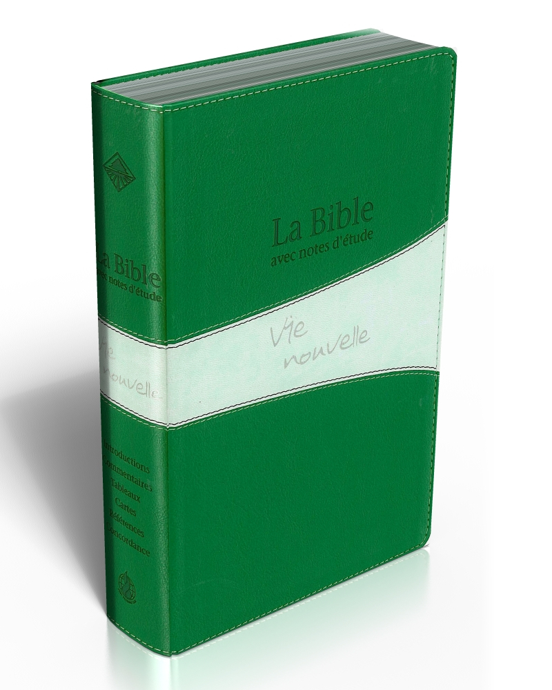 Studienbibel Vie nouvelle, Segond 21, französisch, grünes Duo - Softcover, silberner Schnitt, mit...