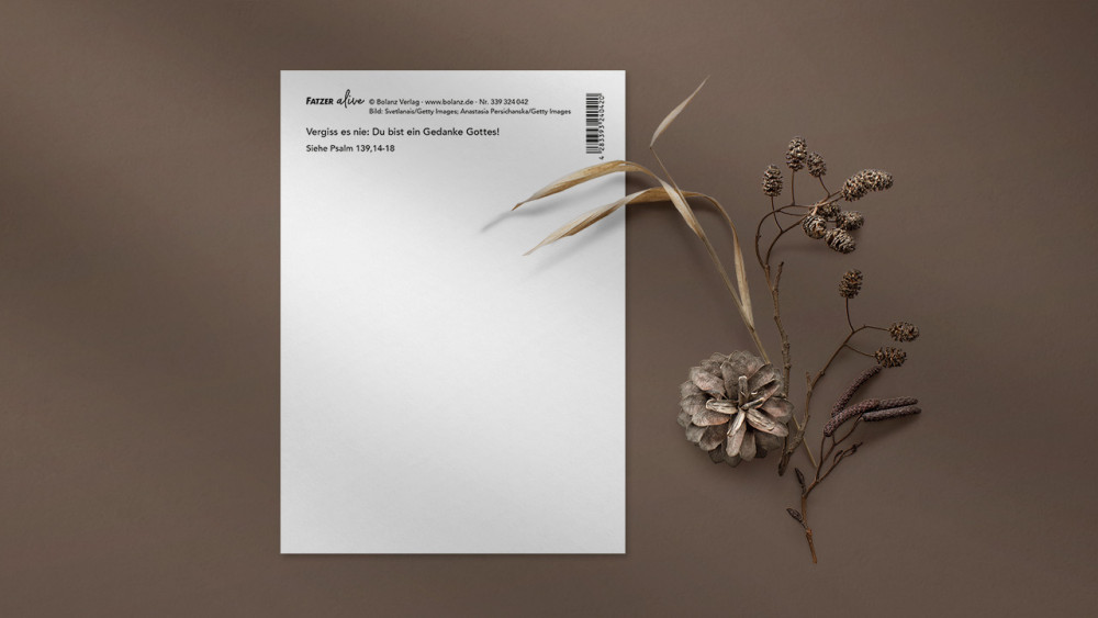 Postkarten Gedanke Gottes