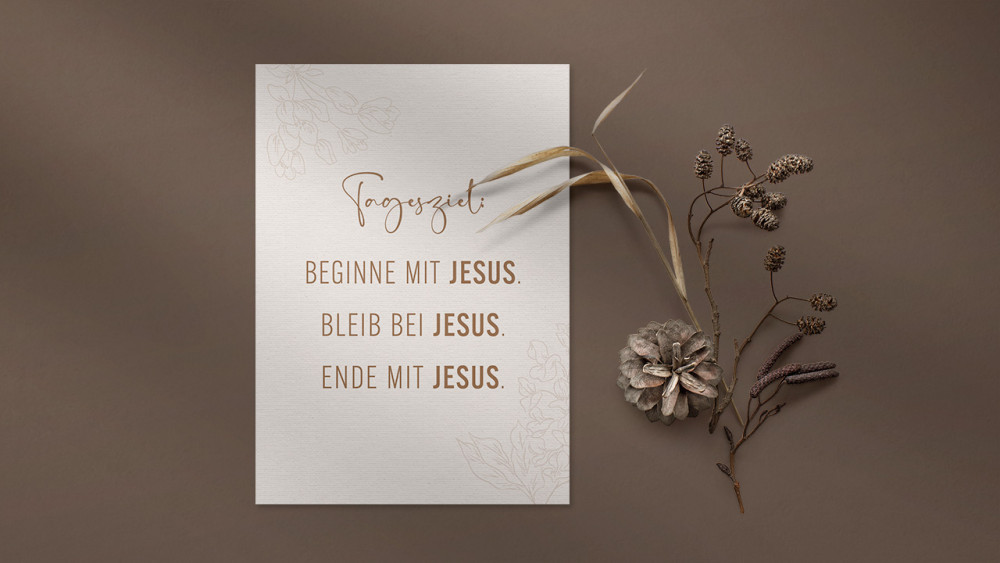 Postkarte Tagesziel: Jesus