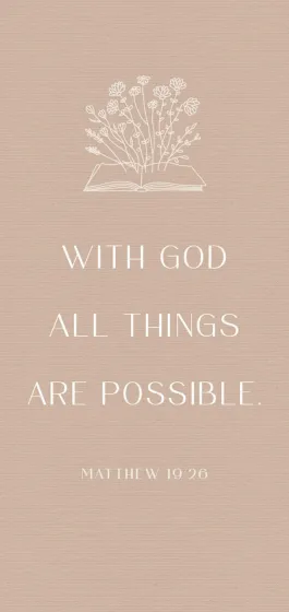 Metallschild with God - MATTHEW 19.26