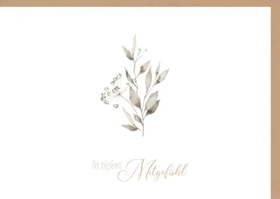 Faltkarte Trauer - In tiefem Mitgefühl - Psalm 73, 23-24