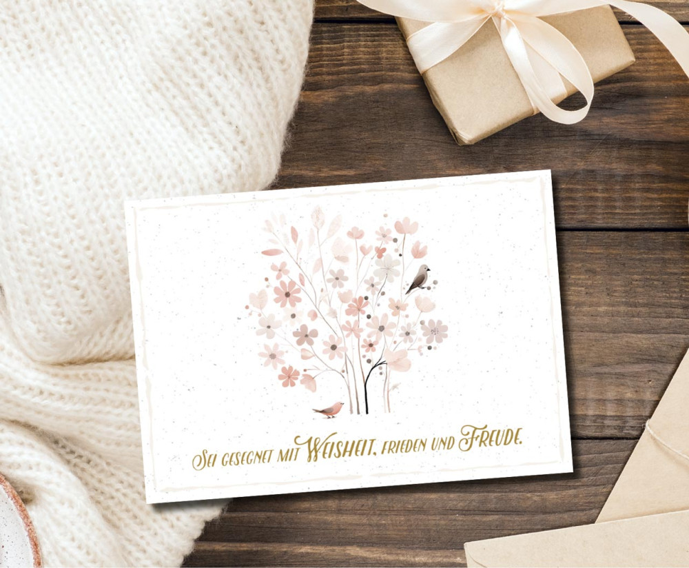 Postkarten Blumenbaum