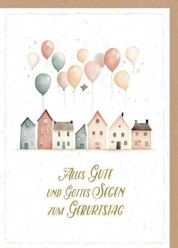 Faltkarte Faltkarte Gottes Segen zum Geburtstag