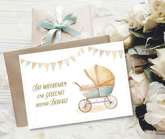 Faltkarte Kinderwagen