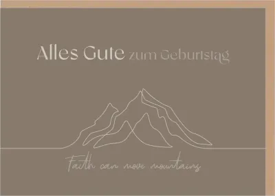 Faltkarte Faith can move mountains - Matthäus 17:20