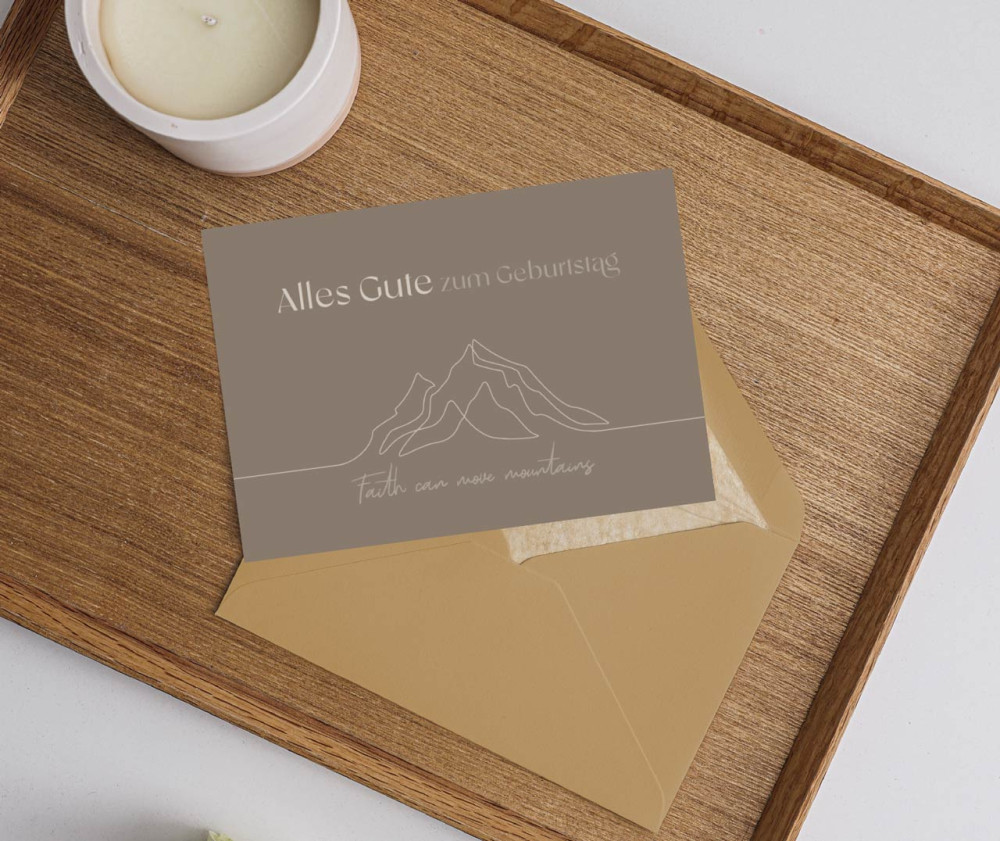 Faltkarte Faith can move mountains - Matthäus 17:20