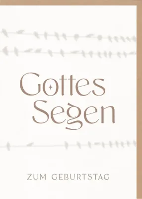 Faltkarte Gottes Segen - Matthäus 6:26
