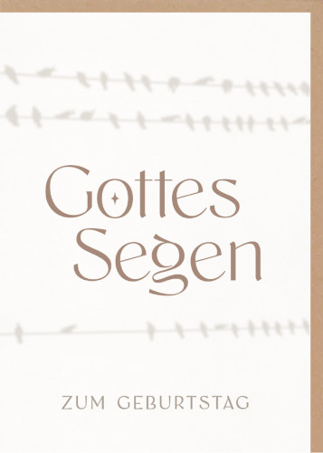 Faltkarte Gottes Segen - Matthäus 6:26