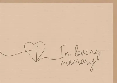 Faltkarte Trauer - In loving memory - Jeremia 31:1