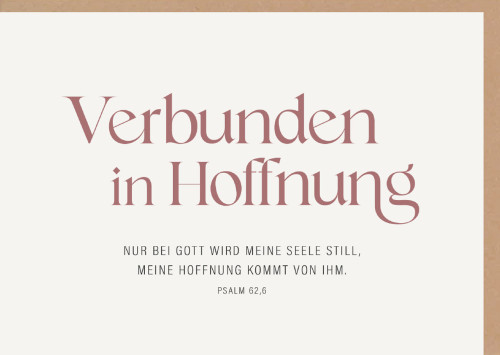 Faltkarte Verbunden in Hoffnung - Psalm 62,6