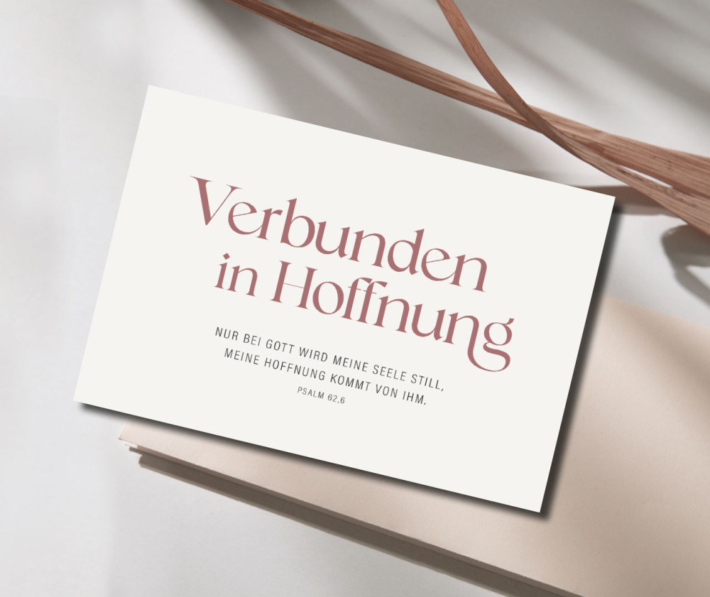 Faltkarte Verbunden in Hoffnung - Psalm 62,6