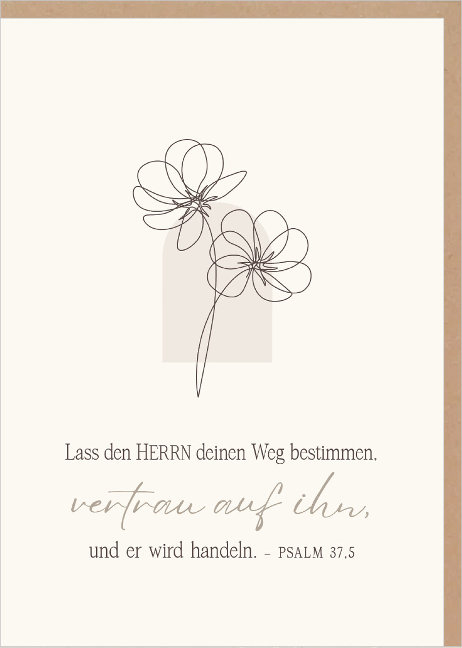 Faltkarte Vertrau auf ihn - Psalm 37.5