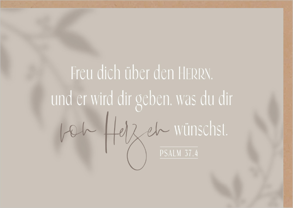Faltkarte Freue dich über den HERRN - Psalm 37.4