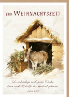 Faltkarte Esel Weihnachten - Lukas 2,10.11