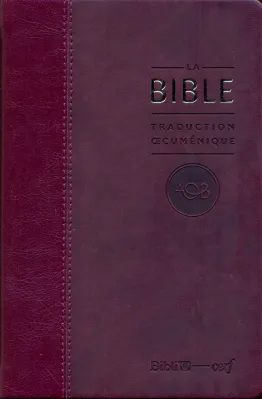 Bible TOB 2010, compacte, bordeaux - semi-rigide, vivella, tranche or, avec livres...