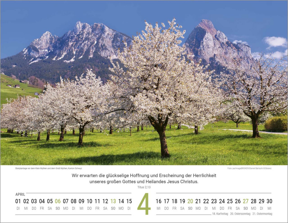 Schweizer Bildkalender - Deutsch, Wandkalender