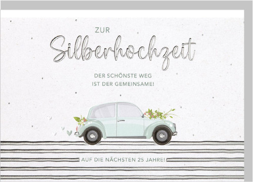 Faltkarten Alles Gute zur Silberhochzeit