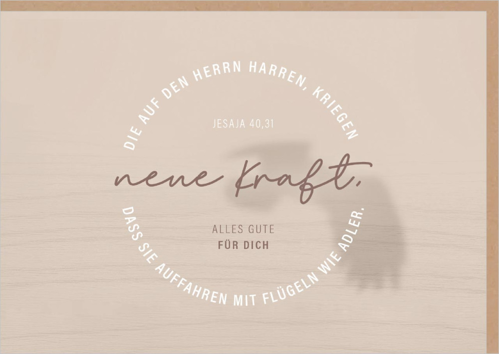 Faltkarte Einsegnung & biblischer Unterricht - Neue Kraft