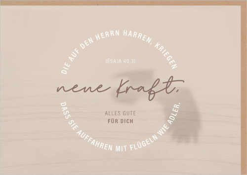 Faltkarte Einsegnung & biblischer Unterricht - Neue Kraft