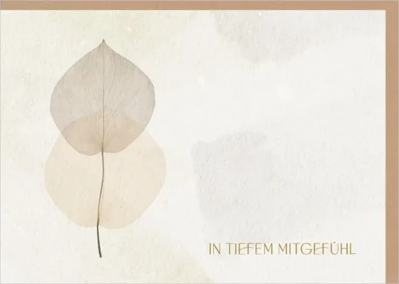 Faltkarte In tiefem Mitgefühl - Blätter