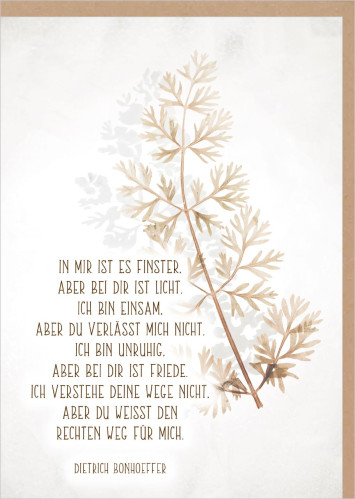 Faltkarte Trauer & Trost - Bei dir ist Frieden