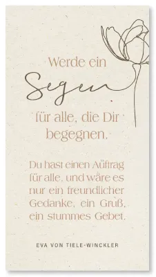Metallschild Werde Segen
