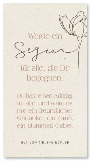 Metallschild Werde Segen