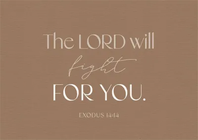 Postkarten Fight - Exodus 14:14