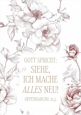 Postkarten JL 2026 Motiv Rosen - Offenbarung 21,5