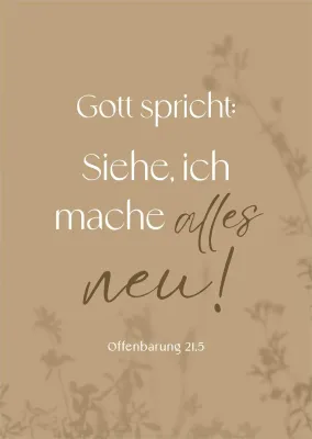 Postkarten Jahreslosung 2026 Schattenspiel - Offenbarung 21,5